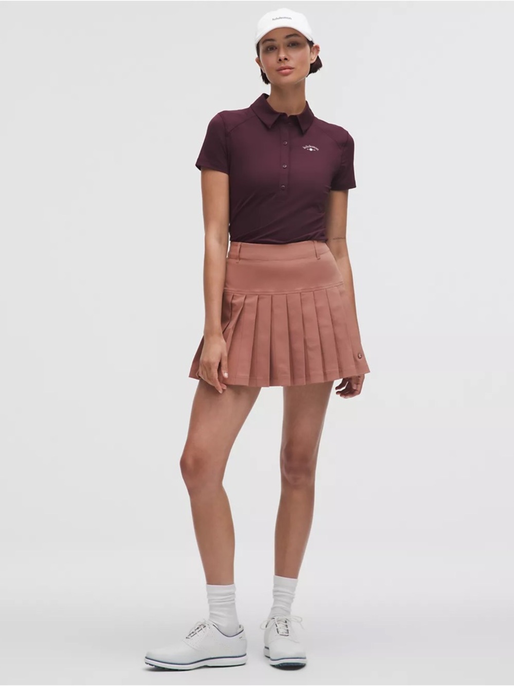 lululemon athletica Pleated Mini Skirt in Dusty Rose